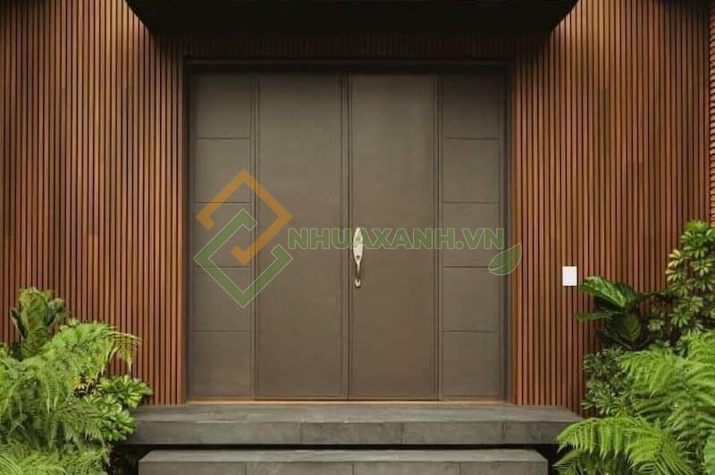 Trang trí mặt tiền bằng lam sóng ngoài trời